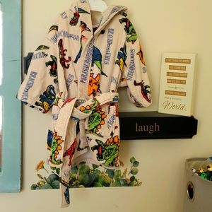 Kids Dinosaur Hooded Robe